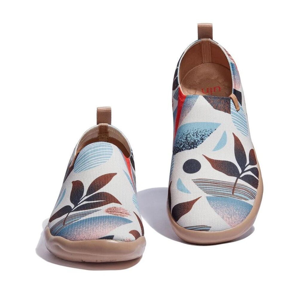 UIN Women's Walking Slip-On Travel Shoes (PLANTS BY SEA TOLEDO)